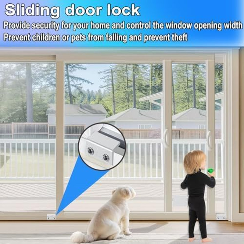 Window Locks,4 Sets Sliding Window Safety Locks with Key for up and down Windows gallery