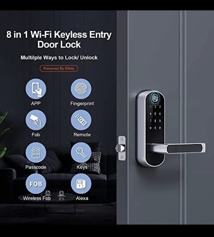Dermum Smart Lock Keyless Entry Door Lock Smart Door Lock Smart Lock for Fron... gallery