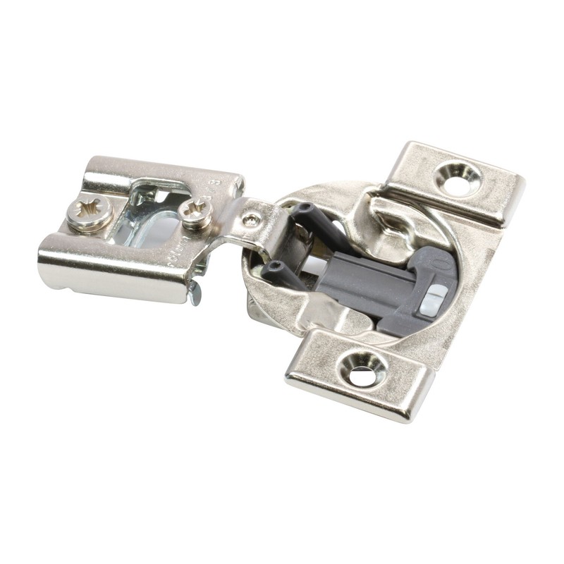 105 Degree Compact 38N Series Blumotion 3/8″ Overlay Screw-On Self-Closing Hinge