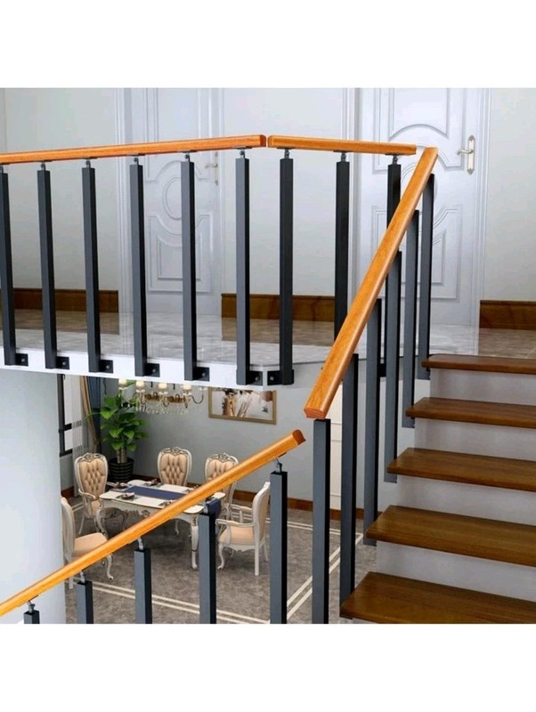 4-pcs Side Mount Stairs Railing Posts , 270° Adjustable Indoor Baluster Posts gallery