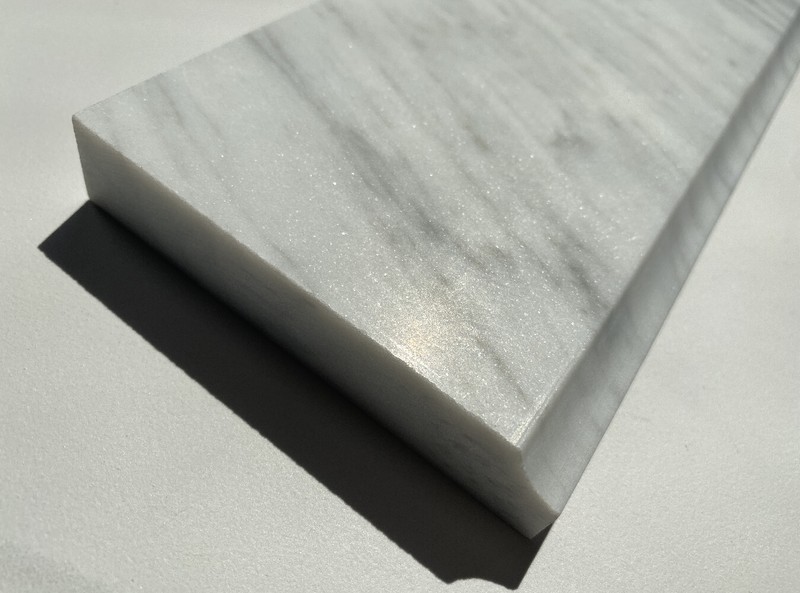 C12H Baseboard Carrara Marble Trim Tile Venato Carrera Bianco Honed 5x12 gallery