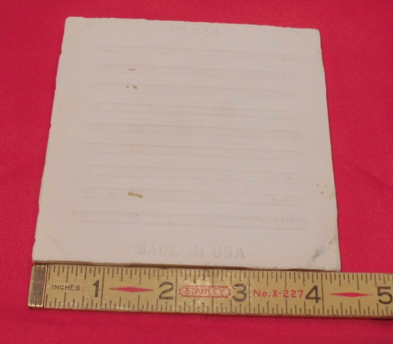 1 pc. *Shell Color* Dirty White Ceramic Tiles *Crystalline* 4-1/4" American O gallery