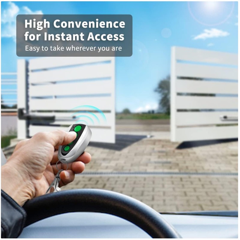 M12 4-Button Key Fob Transmitter for Gate Controller 2-Pack