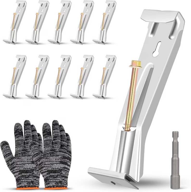 10 Pcs 5 Inch Gutter Hangers with a PreInserted Rust Resistant Screw Quick Scre
