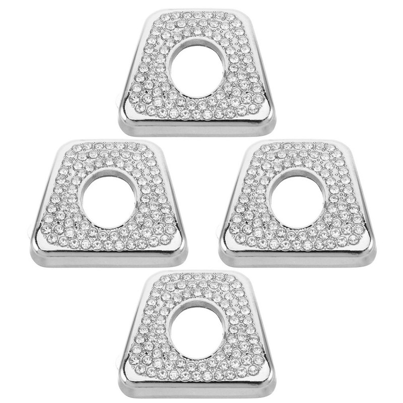 Door Cover Decoration Bling Inner Lock Pin Caps Trapezoid Car Covers