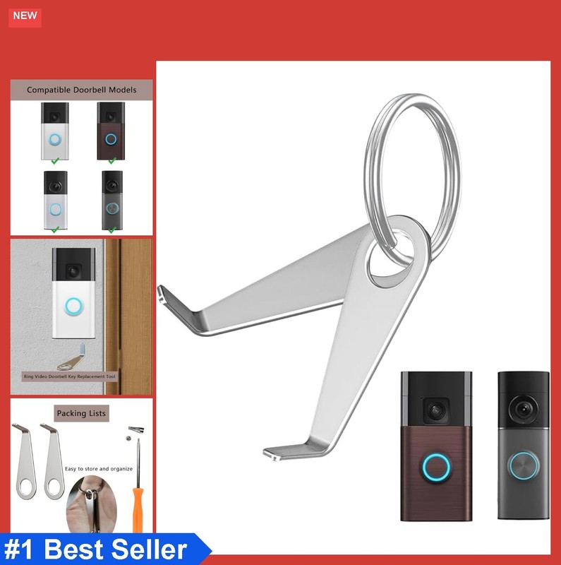 Video Doorbell Key Replacement Tool 2 Pack with Screwdriver and Keyring