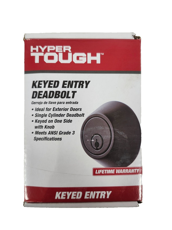 Hyper Tough 1754502 Keyed Entry Single Cylinder Deadbolt – Oil-Rubbed Bronze