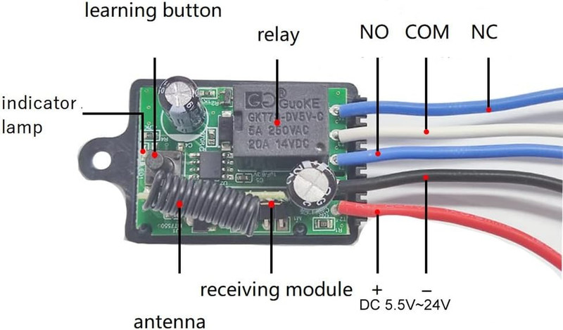 Mini Wireless Remote Control Switch DC 6V 12V 24V 36V 60V 1 Channel RF Relay gallery