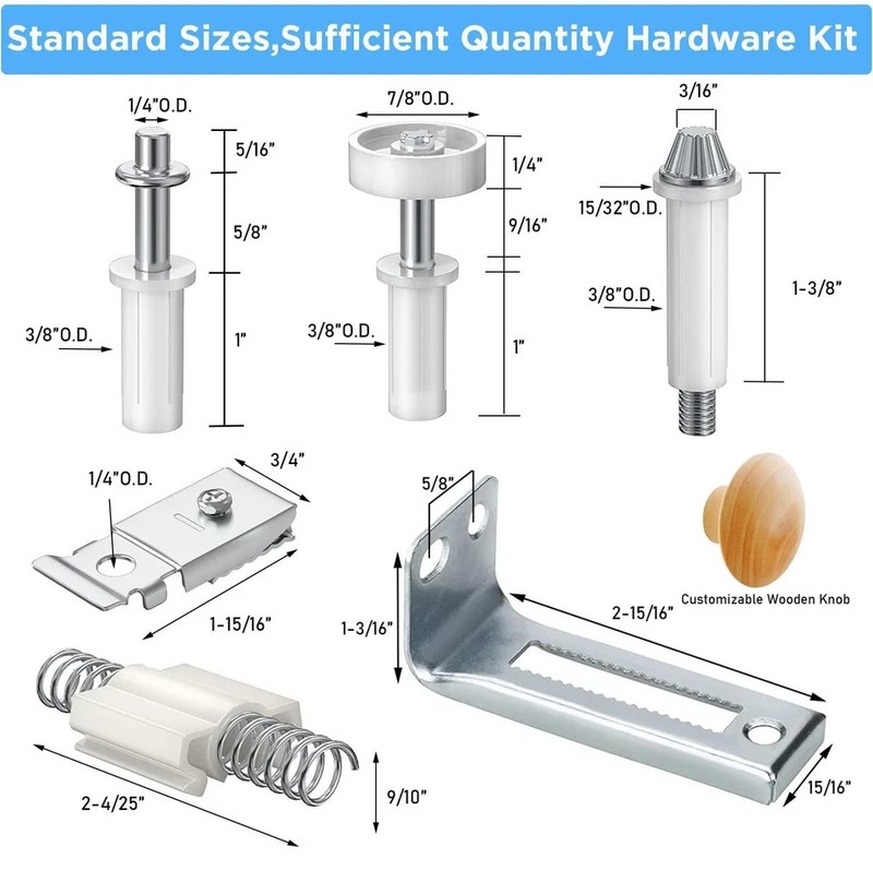 36 Inch BiFold Door Hardware Kit With Steel Track Pivot Spring Replacement gallery