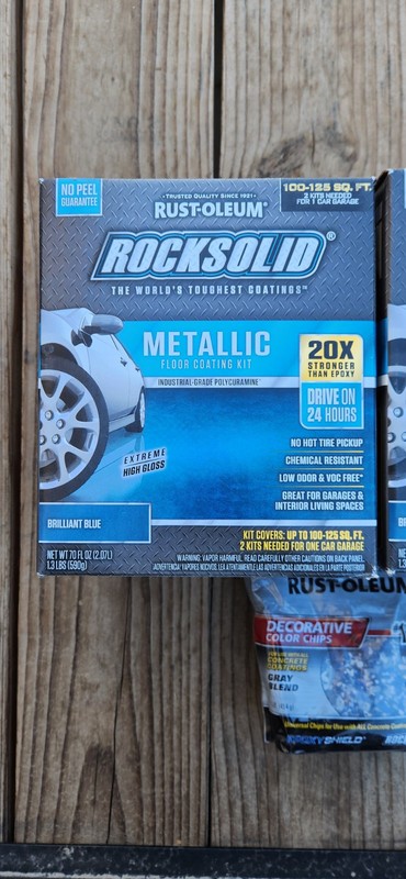 Rustoleum Rocksolid Floor Coating Kit Metallic Brilliant Blue