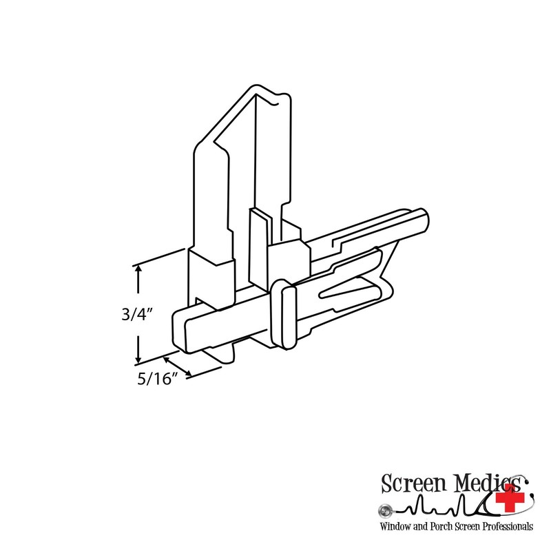Screen Frame Stop Corner w/ Slide Lock, Bronze Plastic – 20 pack