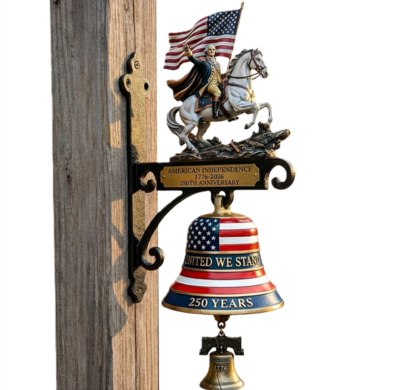 250th Anniversary Eagle Shaped Doorbell | Wind Chime for Porch Mailbox Post