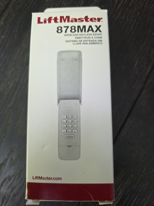LiftMaster Wireless Keypad 878MAX/877MAX Garage Door Opener