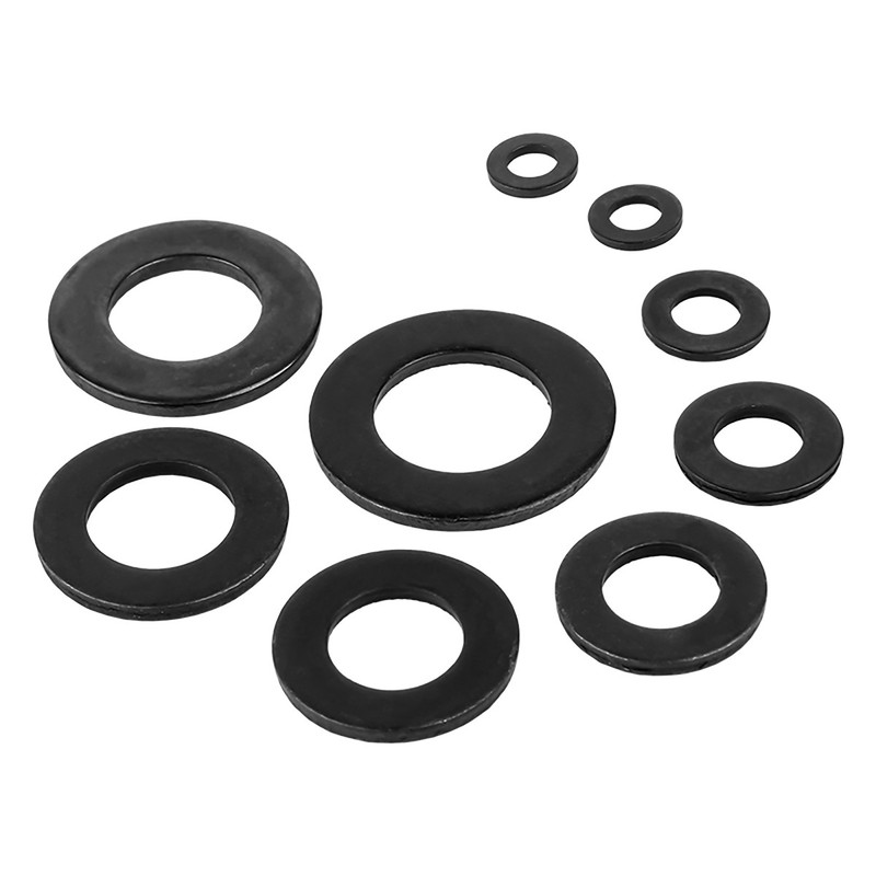 Durable Flat Black Nylon Washers - Sizes M2 to M24 for Versatile Applications gallery