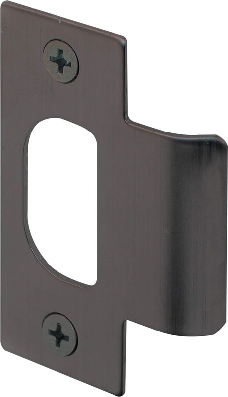 E 2568 Solid Brass Standard T-strike Door Strike Plate 2-1/8 in. Hole Spacing...