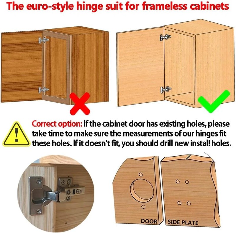 2Pcs Inset Cabinet Hinge Frameless Concealed Door Hinges European Soft Closing F gallery