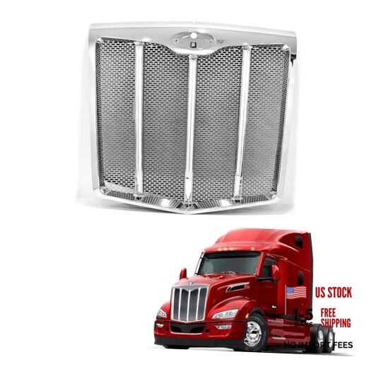 Chrome Front Hood Radiator Replacement Grille Fit for Peterbilt 579 2022+