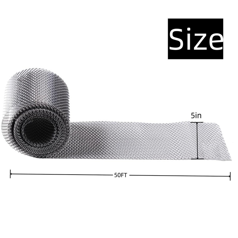 5 Inch Gutter Guard Screen Mesh Roll Leaf Filter Gutter Protection, 50Ft gallery