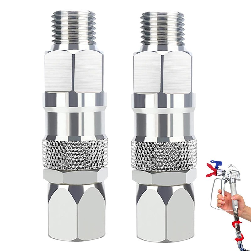 Sprayer Joint, 1/4-Inch Hose Swivel Joint 2 Pack, 360 Degrees Rotate Stainless S