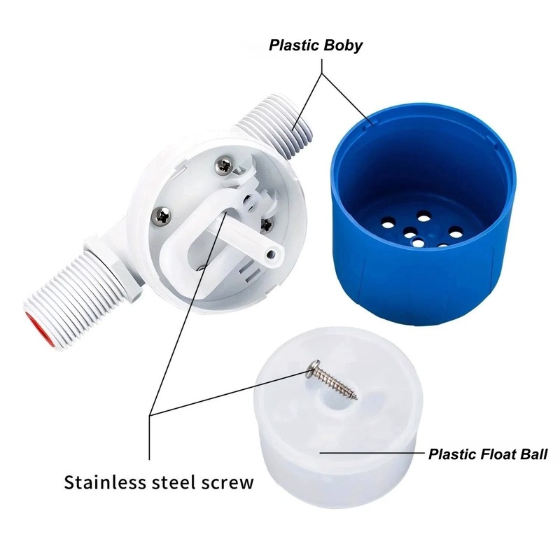 Automatic Water Level Control Valve 1/2" Plastic Float For Aquaculture Tank gallery