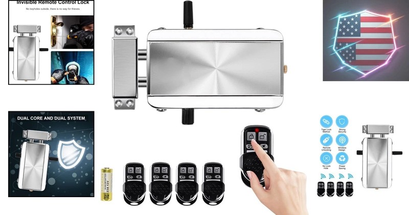 Remote Control Electronic Intelligent Door Lock, Smart Wireless,Electronic De... gallery