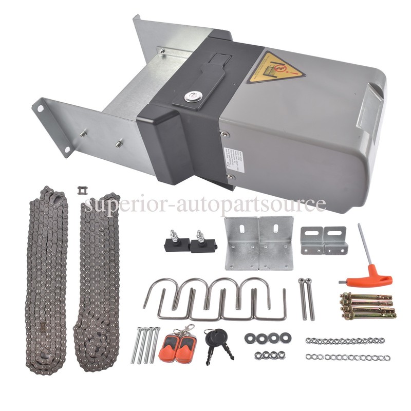 Automatic Sliding Gate Opener Operator Kit Electric with 2 Remotes 1800lbs gallery