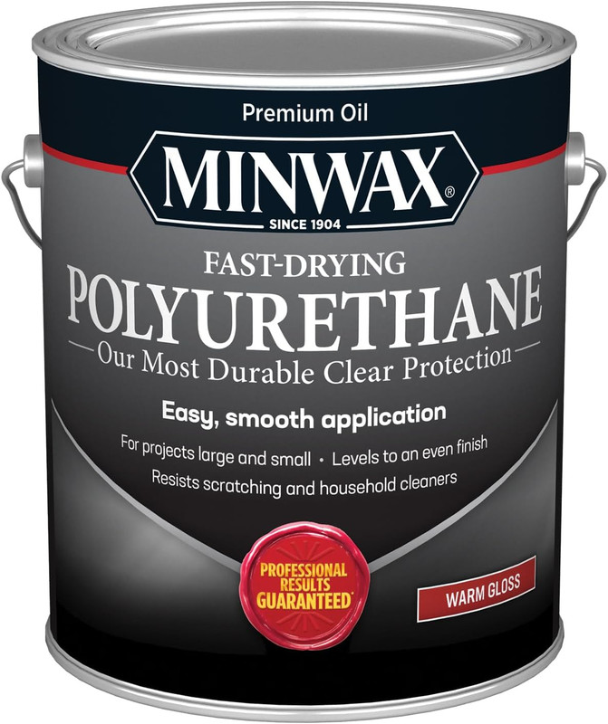 Fast Drying Polyurethane Protective Wood Finish, Clear Gloss, 1 Gallon