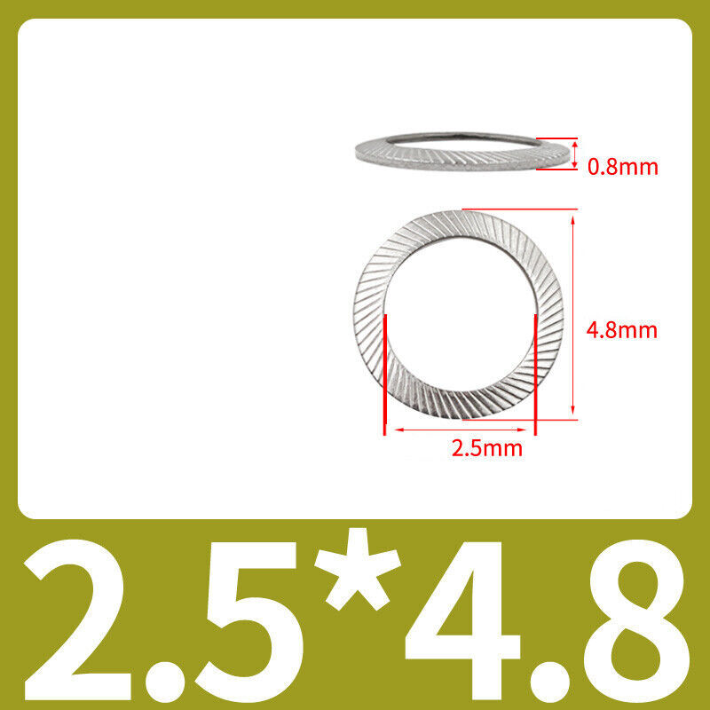 Steel Double-Sided Disc Locking Spring Washer，Safety Washers Stainless Steel