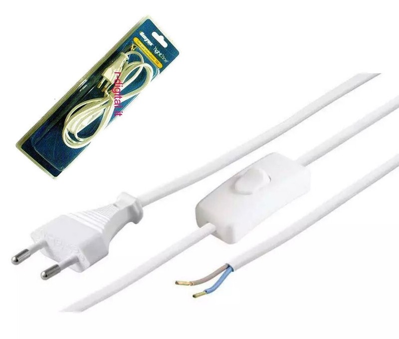5PCS 1.5M Plug Switch Cable Power Socket Light
