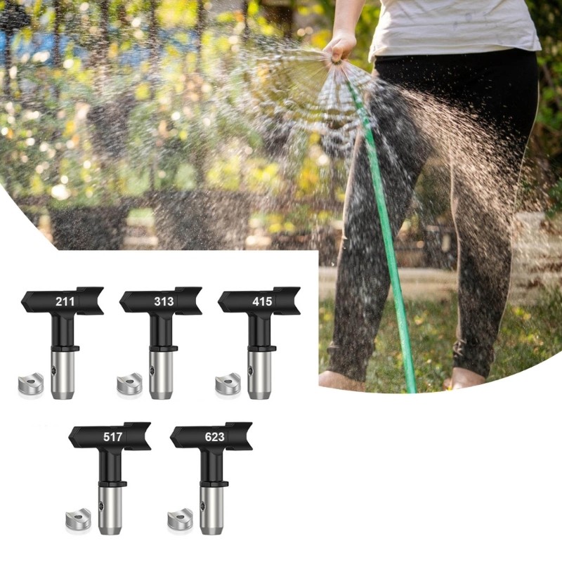 Professional Paint Sprayer Nozzle Set Multiple Use AntiClog Design Paint Guns gallery