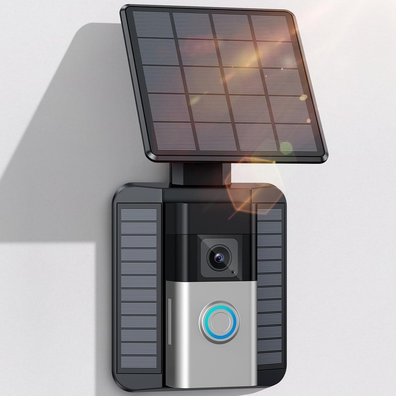 Solar Charger Compatible for Ring Video Doorbell 3/3 Solar Charging Mount