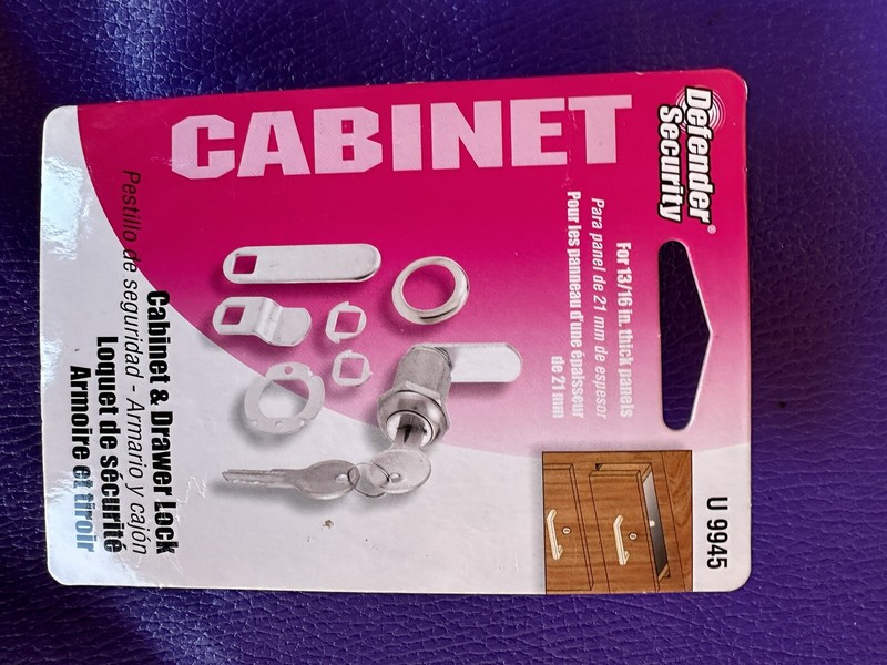 Prime-Line • Drawer & Cabinet Lock Assembly • U 9945 • Factory Sealed!!
