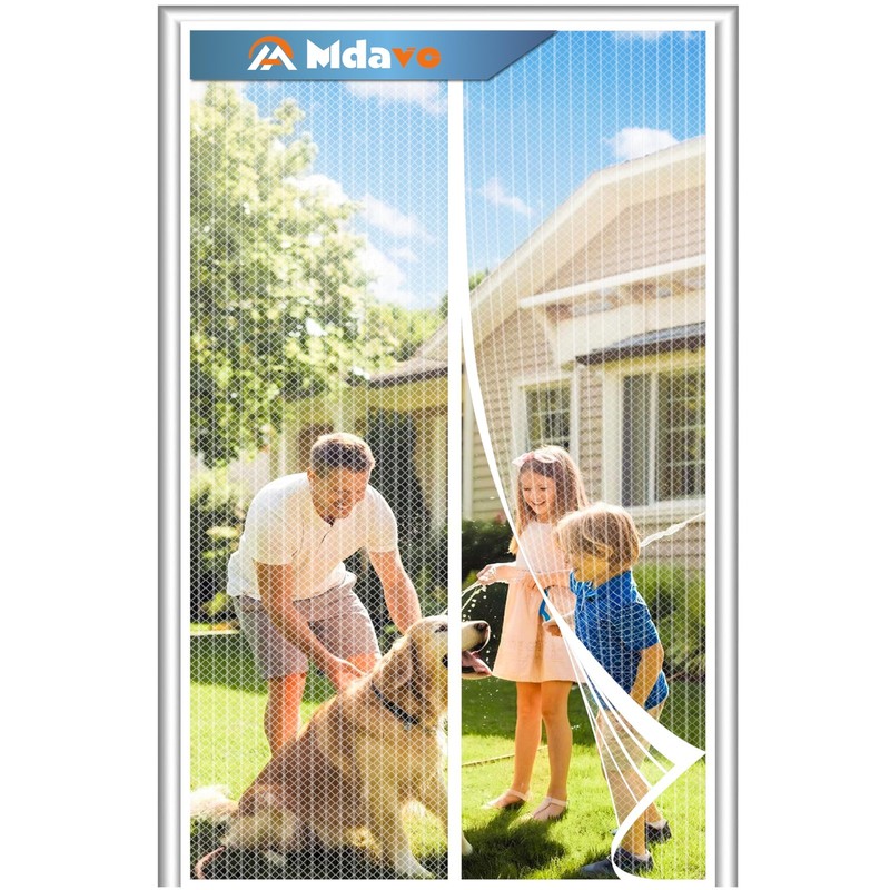 Magnetic Screen Door,Self Sealing Magnets, Easy Install Screen Doors with Mag…