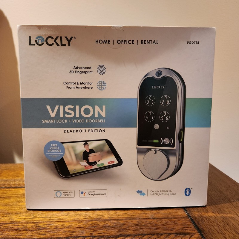 Lockly Vision Smart Lock & Video Doorbell Deadbolt Edition NEW OPENED BOX UNUSED