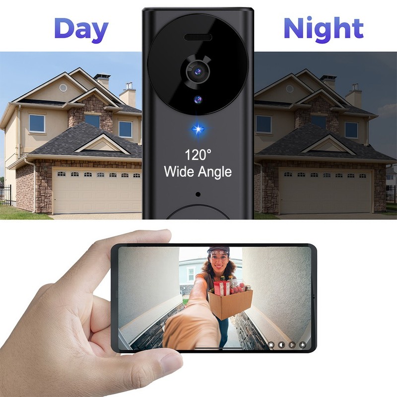 Smart Video doorbell Camera Wireless 2.4G WiFi Cam with Night Vision with Chime gallery