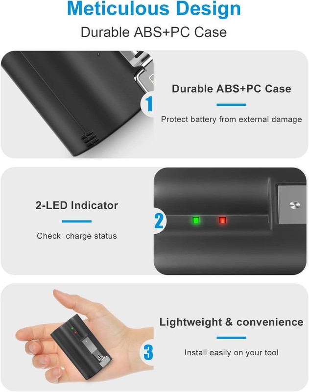 Versatile Rechargeable Batteries for Ring Cameras - 6040mAh Dual Pack Solution gallery