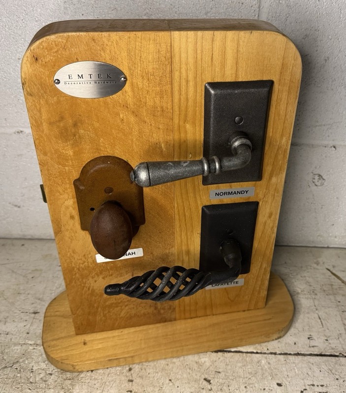 Emtek Door Knob Hardware POS Store Display Advertising San Carlos Normandy