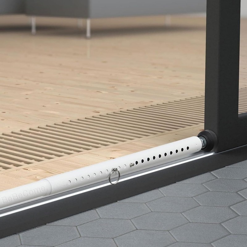 Sliding Door Security Bar，17-50 Inch Adjustable Patio Door Security Bar with Rub