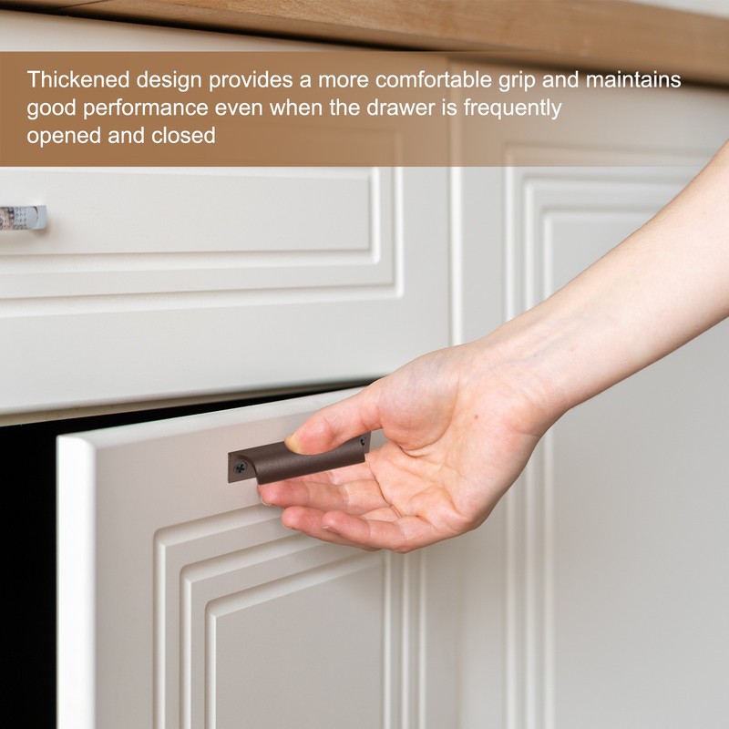 3.5 Inch Drawer Pulls Handles with Mounted Screw Glue for Closet Silver gallery