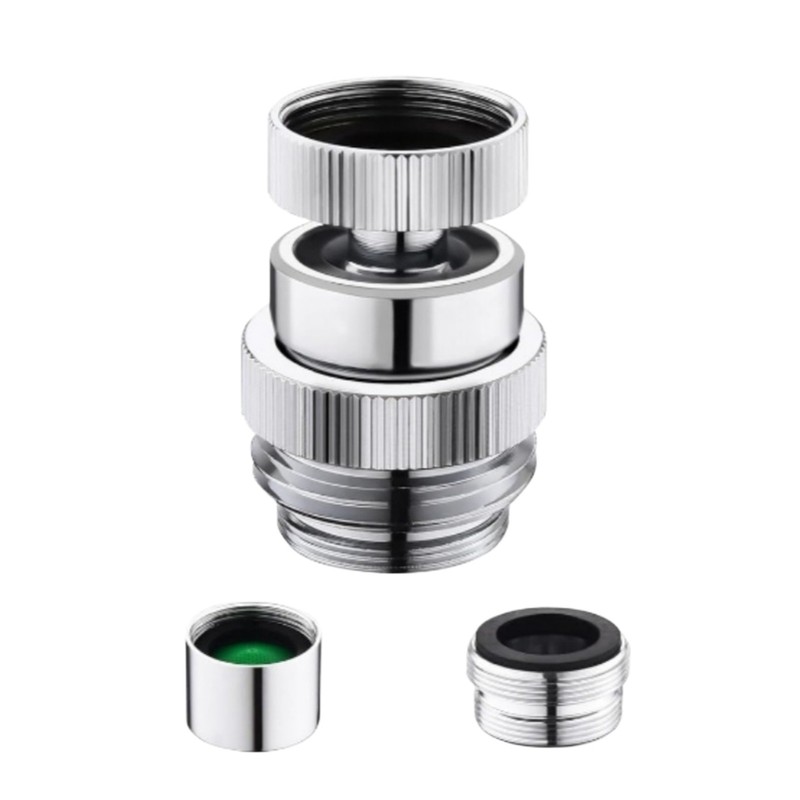 Copper Aerator Attachment Dual Thread Sink Tap to Garden Hose Swivel Connector