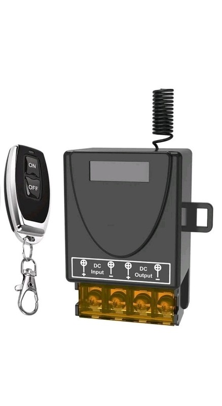 12V Remote Switch Wireless, Malictele DC12V/24V/48V/72V 30A Relay RF Control