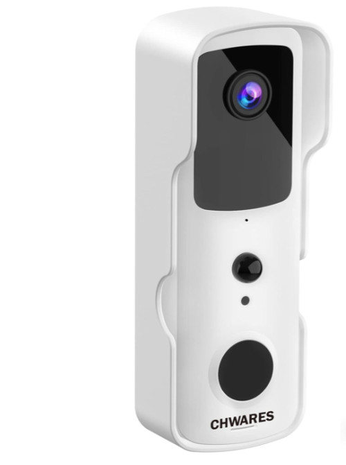 Doorbell Camera w/ Facial Recognition, Rechargeable Batteries & MicroSD Included