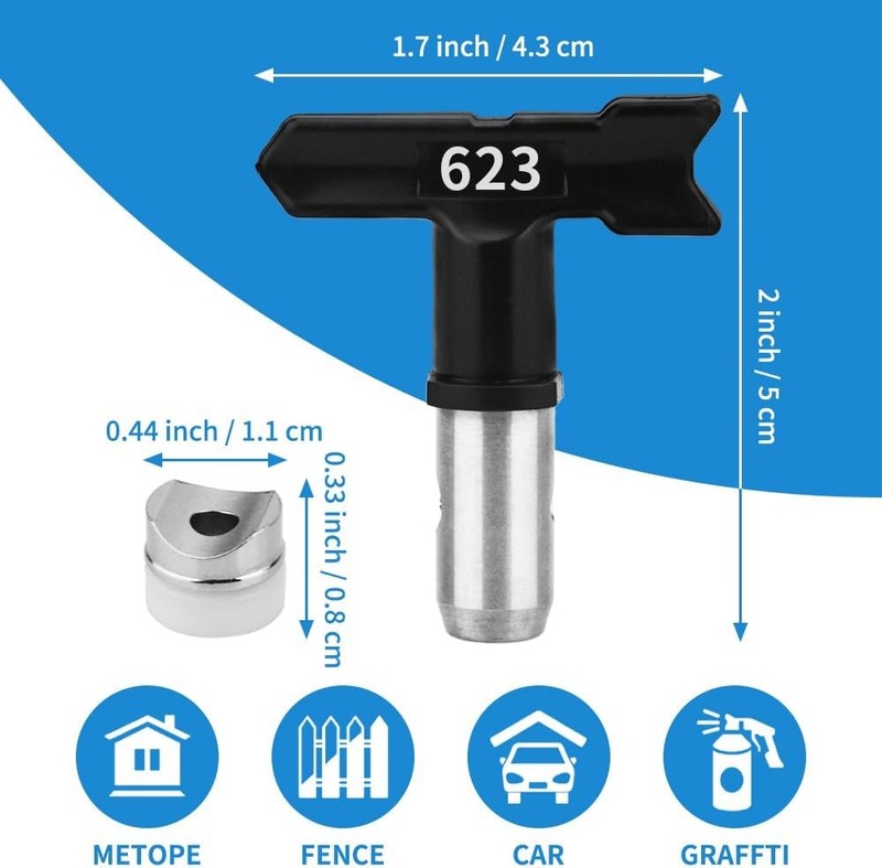 14Pcs Airless Paint Sprayer Tips, Tip Guard, Spray Gun Filter Black gallery