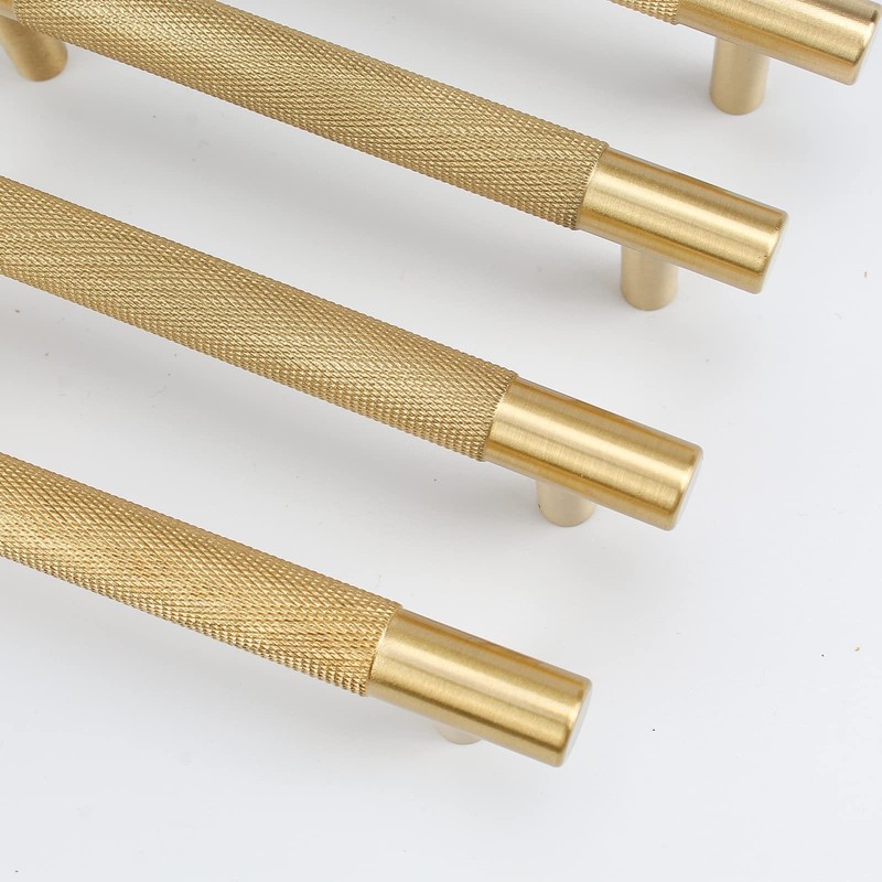 4PCS 3 Inch 76mm Solid Brass Cabinet Pulls, Gold, Modern Drawer Handles gallery