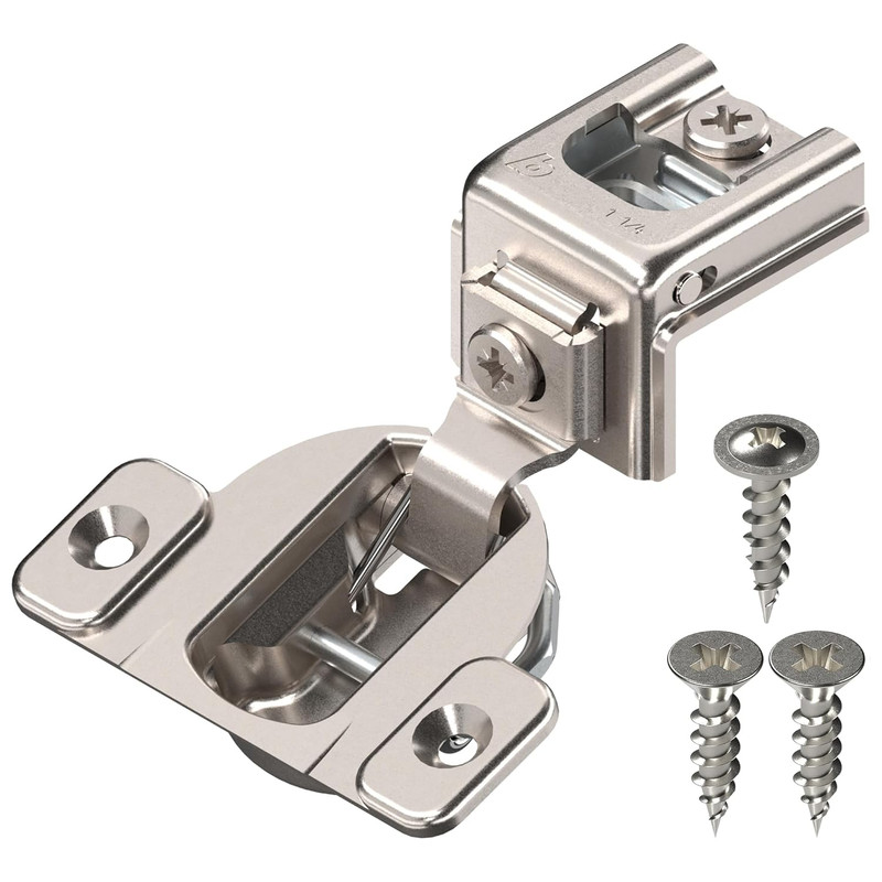13-Pack Compact Concealed Hinges, 1-1/4″ Overlay, 110° Steel for Cabinets