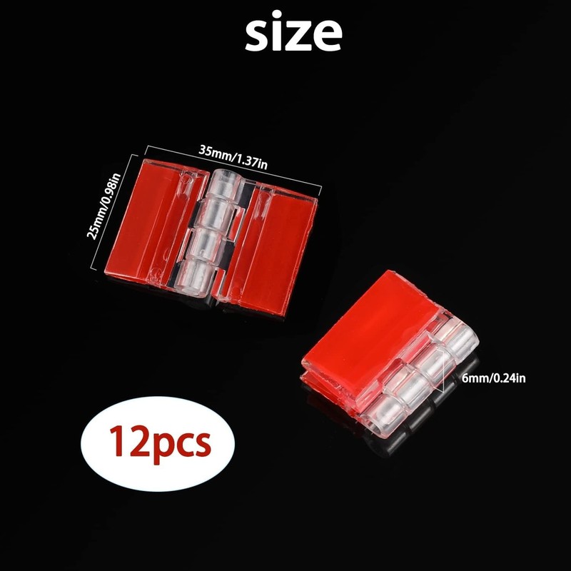 12 Pack Acrylic Continuous Hinges - Clear Transparent Design for Versatile Use gallery