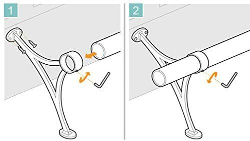 Combination Bar Foot Rail Brackets Kit - 2" OD Brushed Stainless Steel Tubing gallery