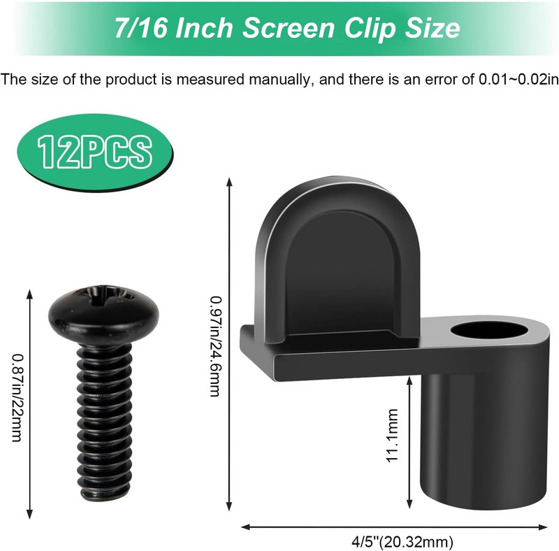 Screen Door Clips, 12 Pack Window Screen Clip for Storm Panels, Storm Door Clips gallery