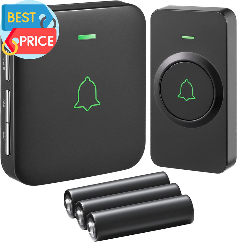 Wireless Door Bell, BA-11 Waterproof Battery Operated Doorbell Chime Operating a