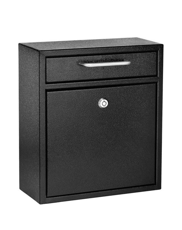 AdirOffice Mailbox for Outside Wall with Key Lock 631-05-BLK (MISSING HANDLE)